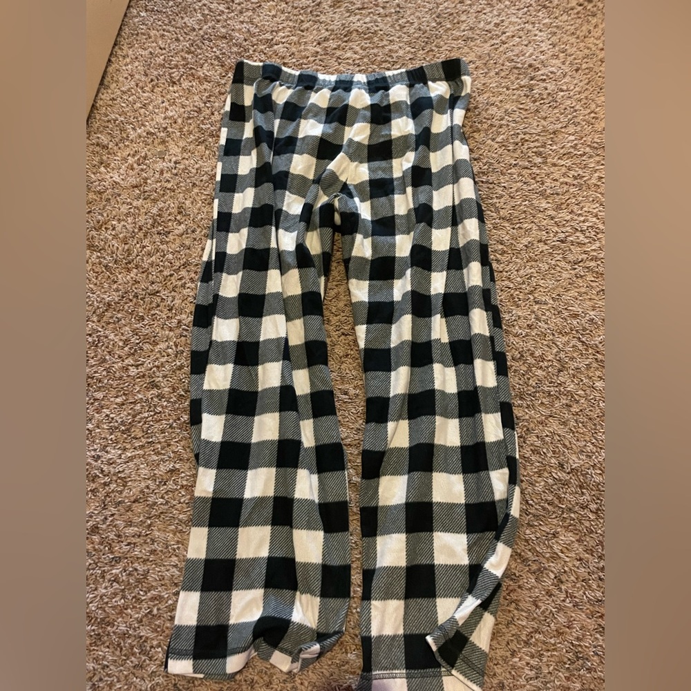 black and white checkered pj pants